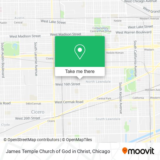 James Temple Church of God in Christ map