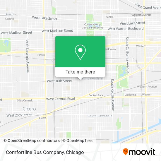 Mapa de Comfortline Bus Company