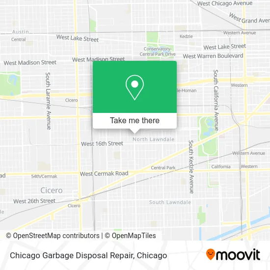 Chicago Garbage Disposal Repair map