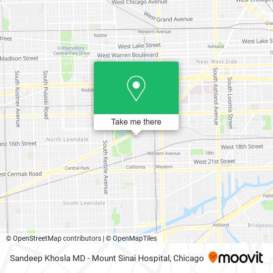 Sandeep Khosla MD - Mount Sinai Hospital map