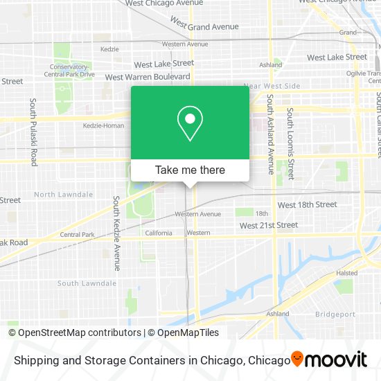 Shipping and Storage Containers in Chicago map