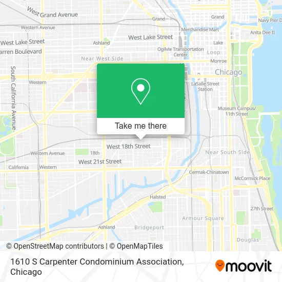 1610 S Carpenter Condominium Association map