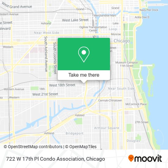 Mapa de 722 W 17th Pl Condo Association