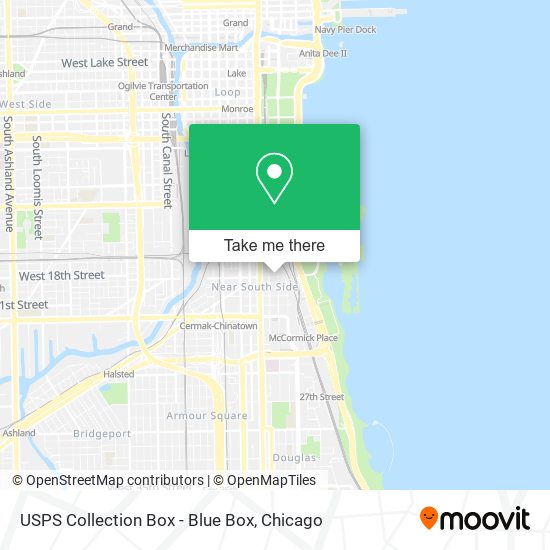 USPS Collection Box - Blue Box map