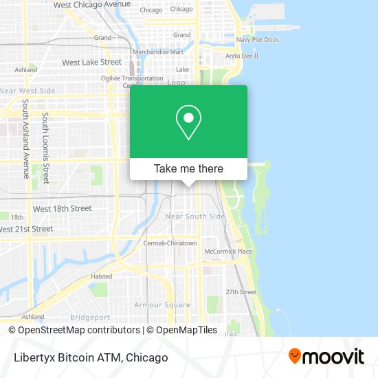 Mapa de Libertyx Bitcoin ATM