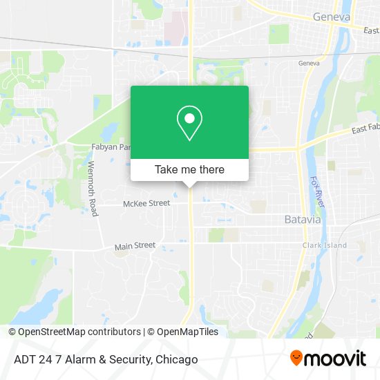 Mapa de ADT 24 7 Alarm & Security