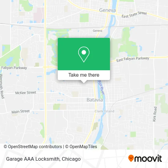 Garage AAA Locksmith map