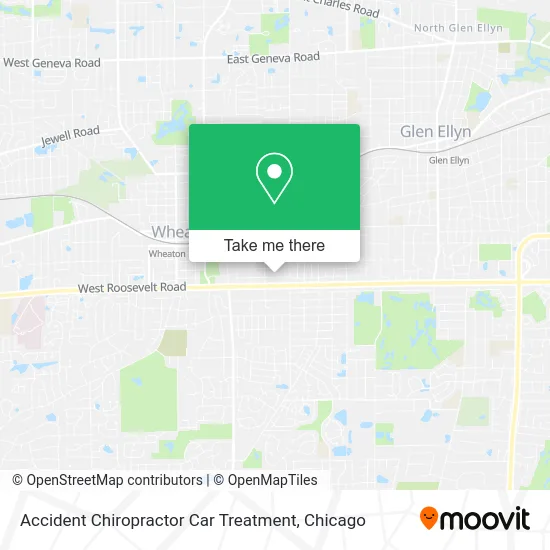 Accident Chiropractor Car Treatment map