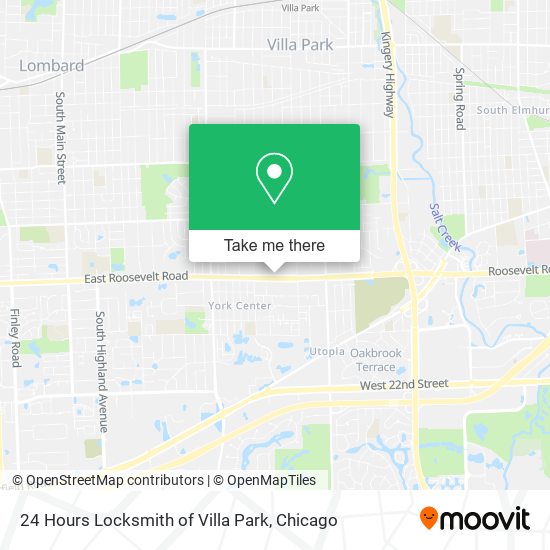 24 Hours Locksmith of Villa Park map