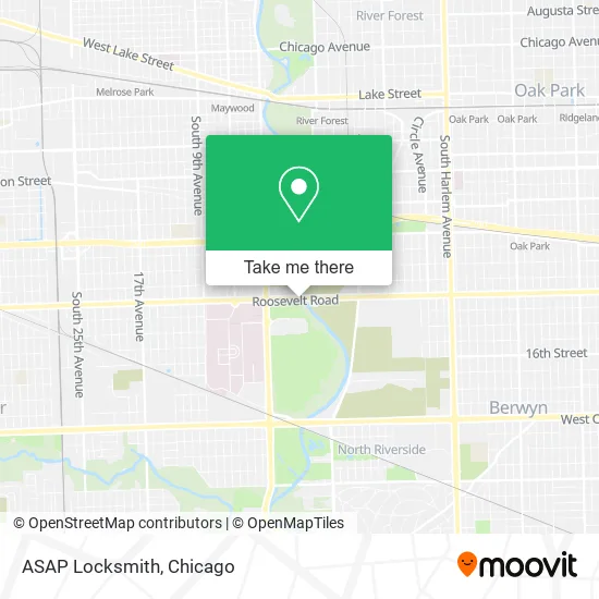 Mapa de ASAP Locksmith