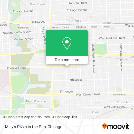 Milly's Pizza in the Pan map