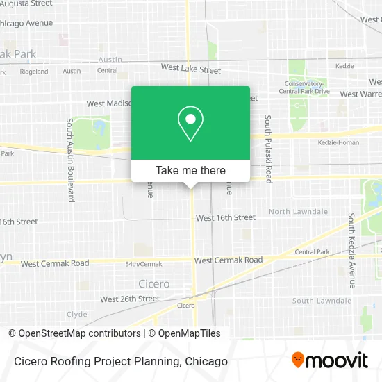 Cicero Roofing Project Planning map