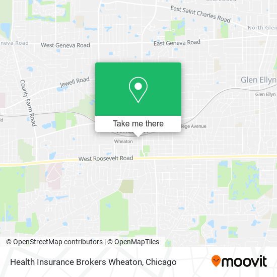 Health Insurance Brokers Wheaton map