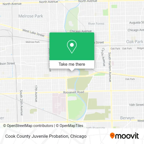 Cook County Juvenile Probation map