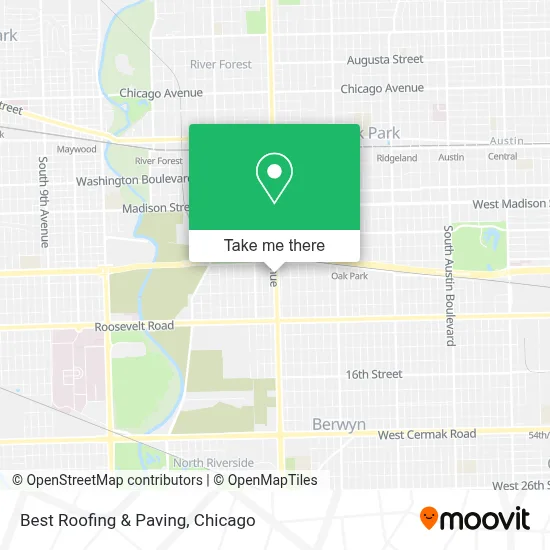 Best Roofing & Paving map