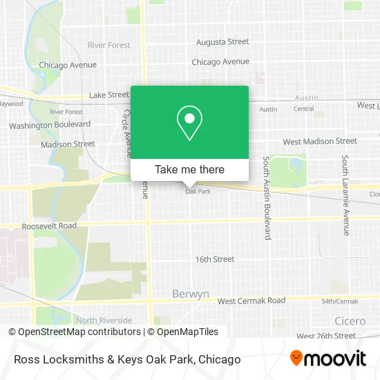 Ross Locksmiths & Keys Oak Park map