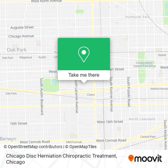 Chicago Disc Herniation Chiropractic Treatment map