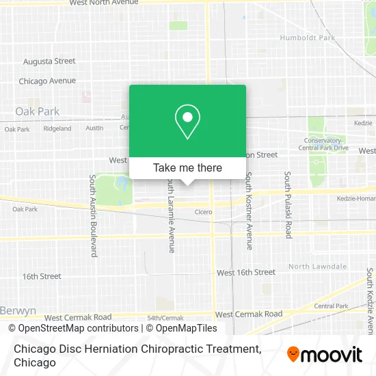 Chicago Disc Herniation Chiropractic Treatment map