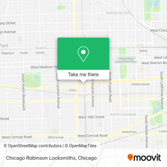 Chicago Robinson Locksmiths map
