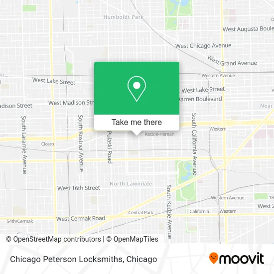 Chicago Peterson Locksmiths map