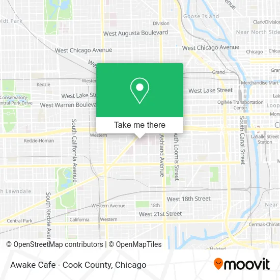 Awake Cafe - Cook County map