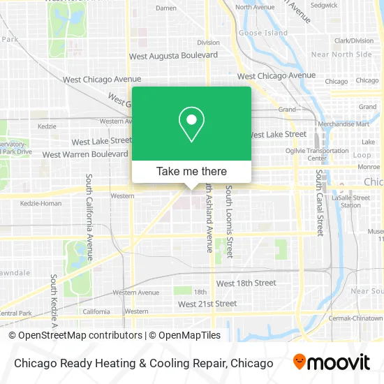 Chicago Ready Heating & Cooling Repair map