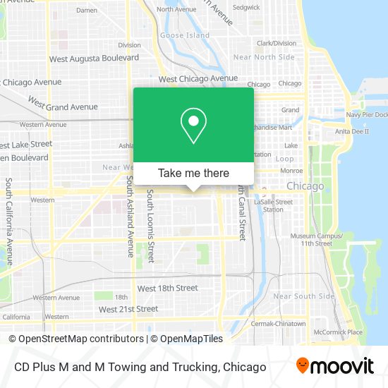 CD Plus M and M Towing and Trucking map