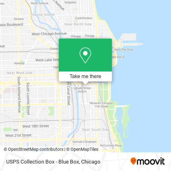 Mapa de USPS Collection Box - Blue Box
