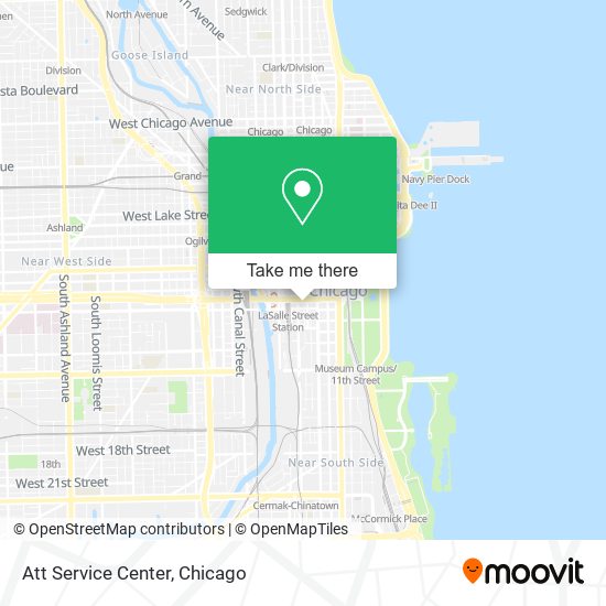Mapa de Att Service Center