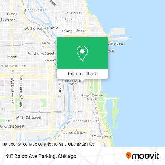 9 E Balbo Ave Parking map