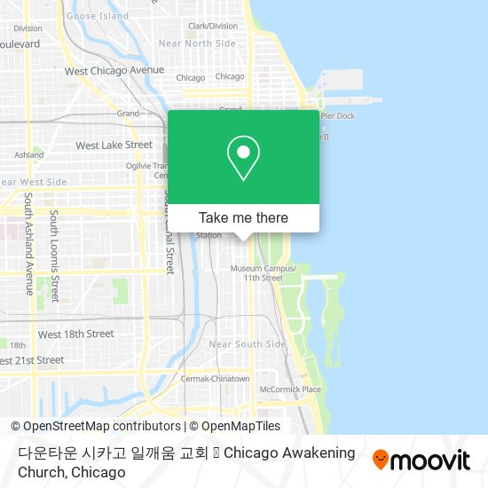 Mapa de 다운타운 시카고 일깨움 교회 ᅵ Chicago Awakening Church