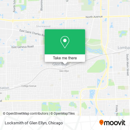 Locksmith of Glen Ellyn map