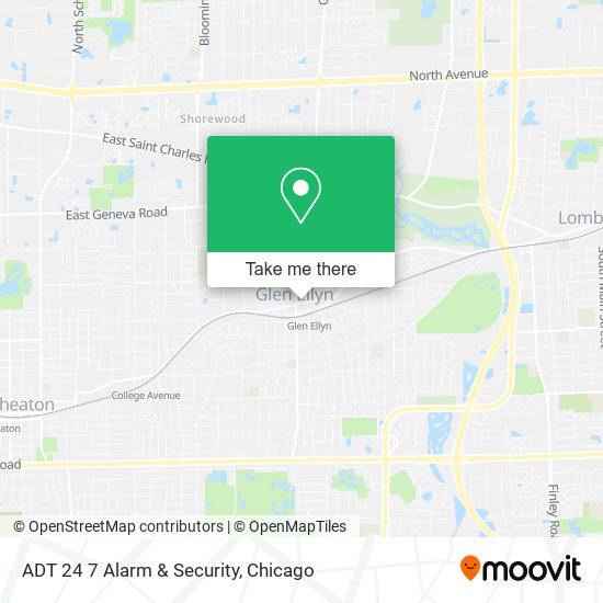 Mapa de ADT 24 7 Alarm & Security