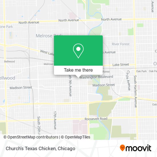 Church's Texas Chicken map