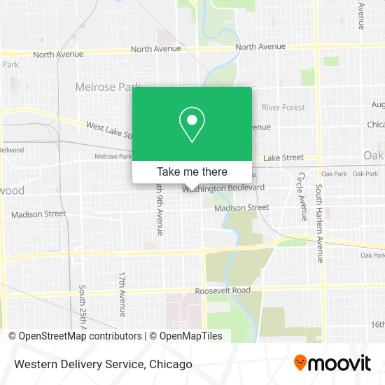 Western Delivery Service map
