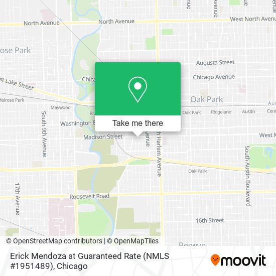Mapa de Erick Mendoza at Guaranteed Rate (NMLS #1951489)