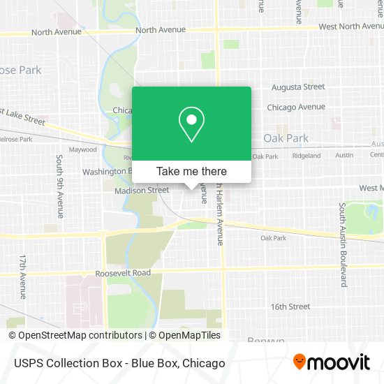 USPS Collection Box - Blue Box map
