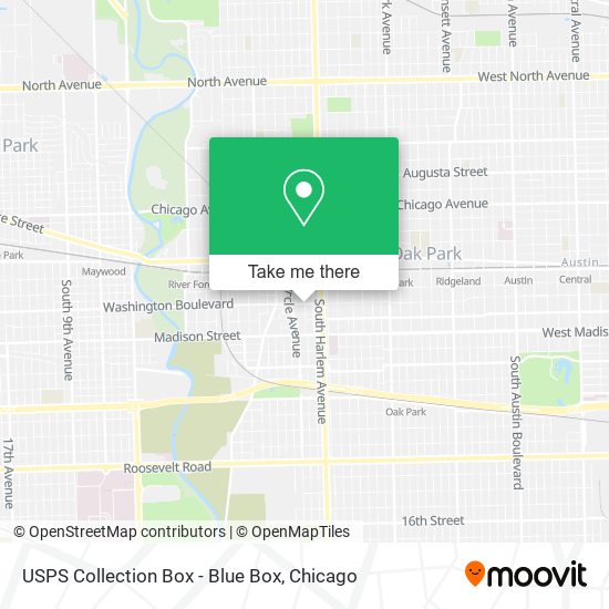 USPS Collection Box - Blue Box map