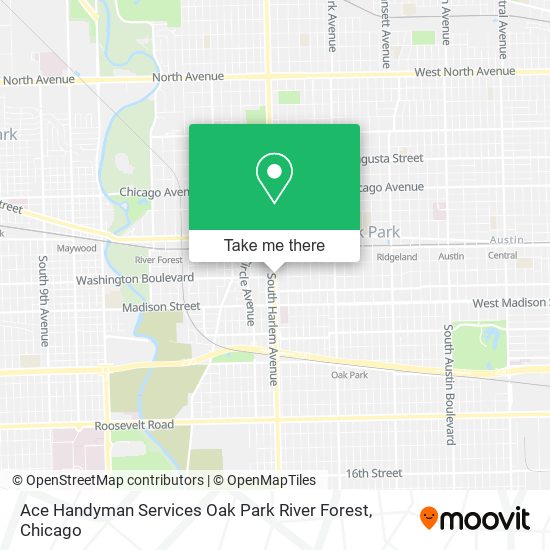 Ace Handyman Services Oak Park River Forest map