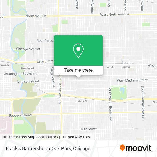 Frank's Barbershopp Oak Park map