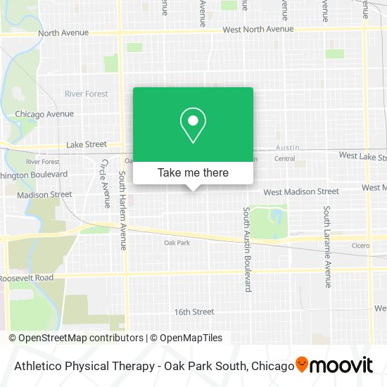 Mapa de Athletico Physical Therapy - Oak Park South