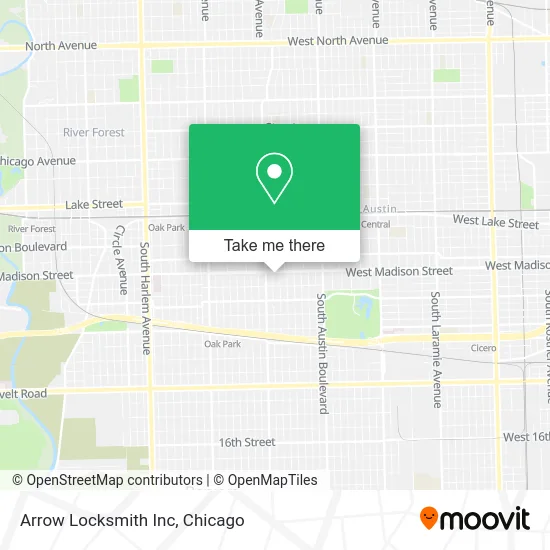 Arrow Locksmith Inc map