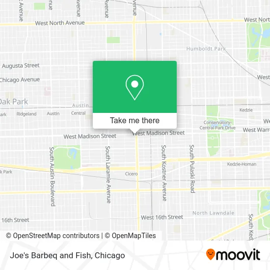 Joe's Barbeq and Fish map