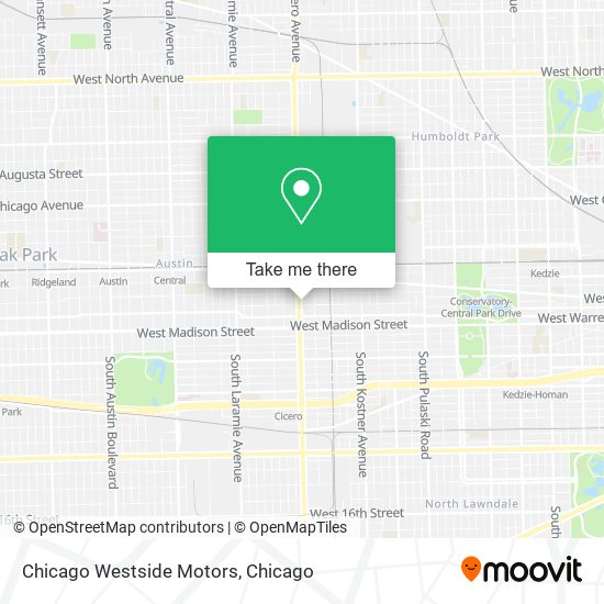 Mapa de Chicago Westside Motors