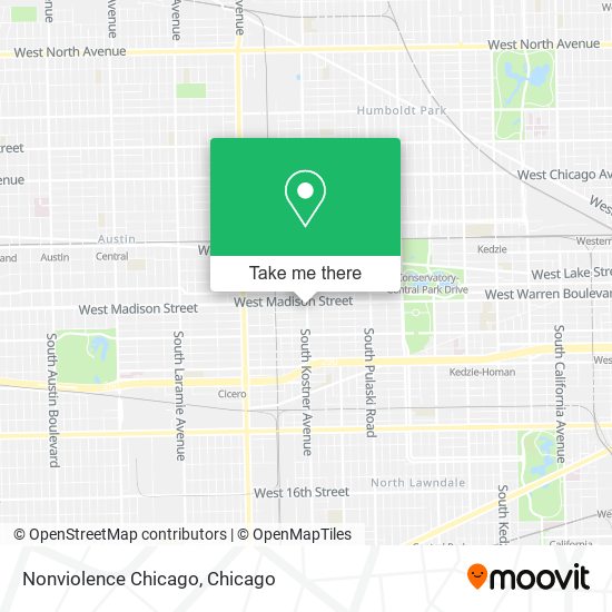 Mapa de Nonviolence Chicago