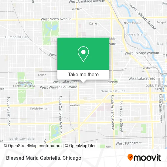 Blessed Maria Gabriella map