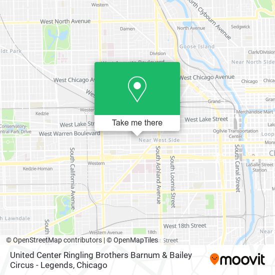 Mapa de United Center Ringling Brothers Barnum & Bailey Circus - Legends