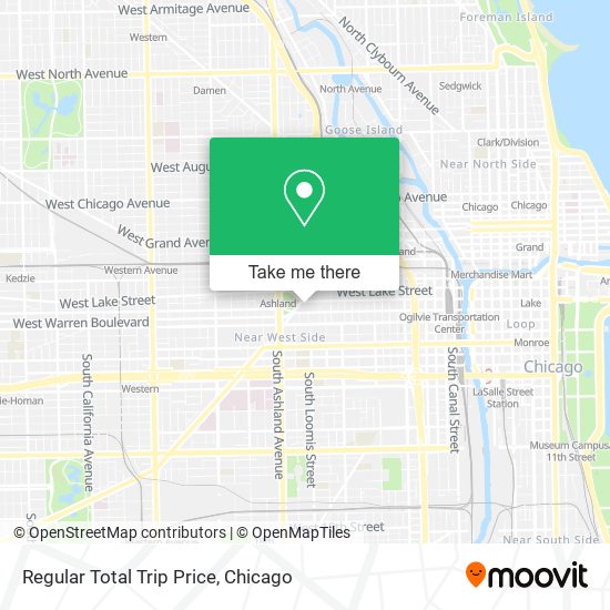 Regular Total Trip Price map