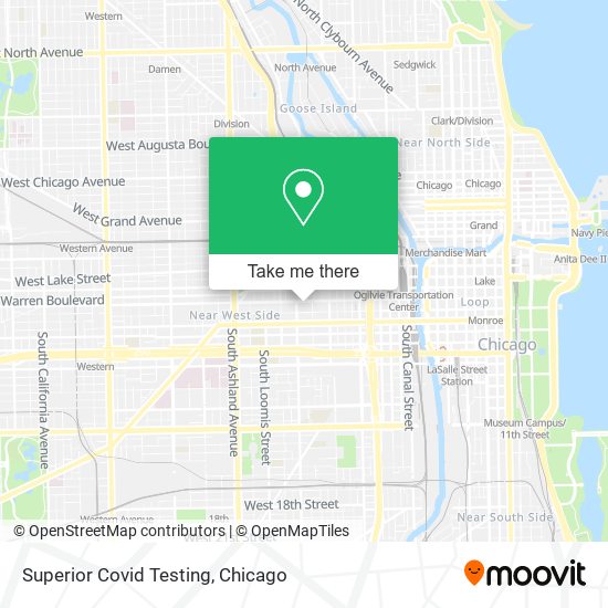 Superior Covid Testing map