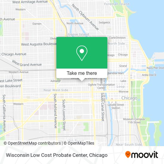 Mapa de Wisconsin Low Cost Probate Center